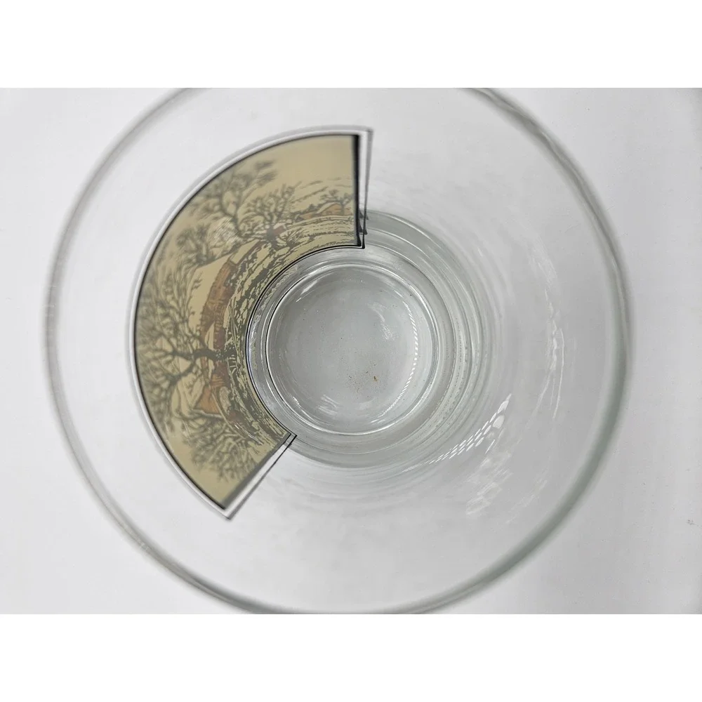 Arbys Currier‎ and Ives Frozen Up Glass Collectors Series 1981 Vintage Tumbler